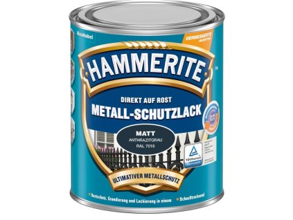 HAMMERITE kovová farba matná antracitovo šedá 250ml