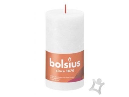 bolsius since 1870 - Sviečka valec rustikálna 130/68 biela