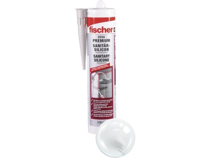 Fischer  DSSA sanitárny silikón premium 310 ml biely,