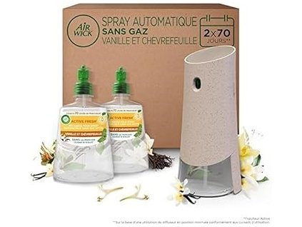 Air Wick Osviežovač vzduchu Vanilka a Zimolez, 2 x 228 ml