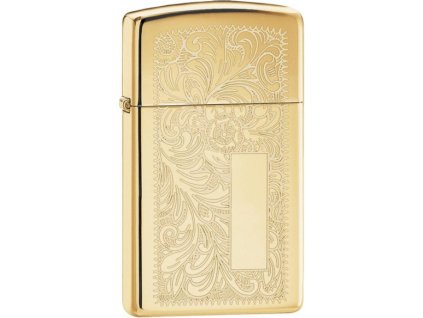 zippo slim brass venetian