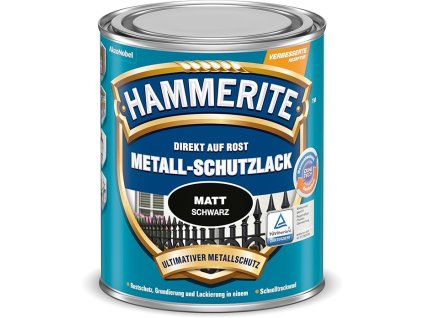 HAMMERITE Ochranná farba na kov, Matná čierna 250ml