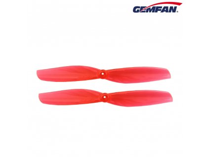10770 2 propellers gemfan 65mms 2 pc shaft 1mm clear red 4ccw 4cw