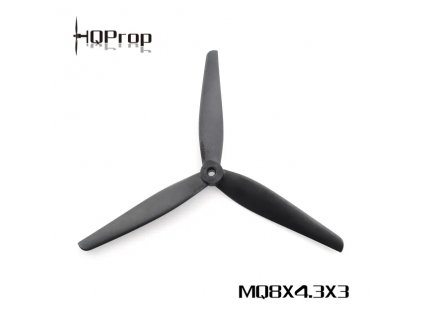 13941 1 propellers hqprop macroquad 8x4 3x3 3 blade 8 black 1ccw