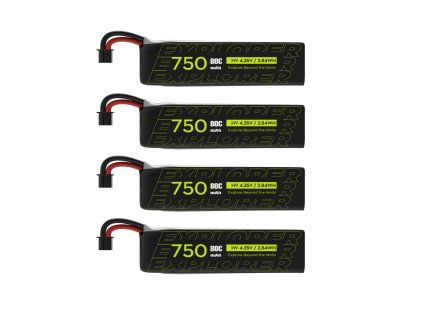 Batería FLYWOO Explorer 750mAh 1S HV V2 conector A30 (4 uds.)