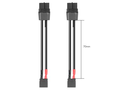 Adapter FLYWOO Balck XT30U Male to XT60H Female (2 pcs)