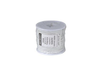 Cable HobbyDrone AWG26 50m/Rollo Silicona Cables para Avión Blanco