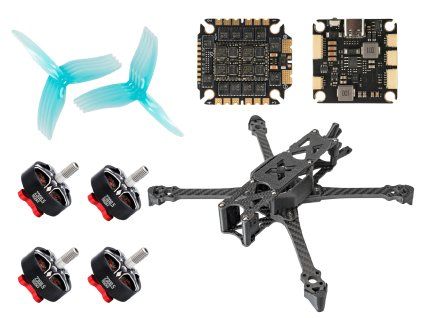 FPV DIY Kit Pilotix Rocky 5 Blue Prop