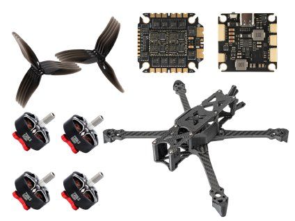 FPV DIY Kit Pilotix Rocky 5 Black Prop