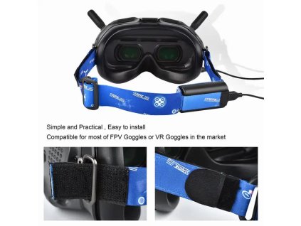 6744 head strap startrc for dji fpv goggles v2 blue