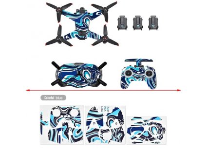 6786 5 body remote controller stikers startrc for dji fpv style 1