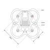 Aquila20 Brushless Whoop Frame dimensions 600x600