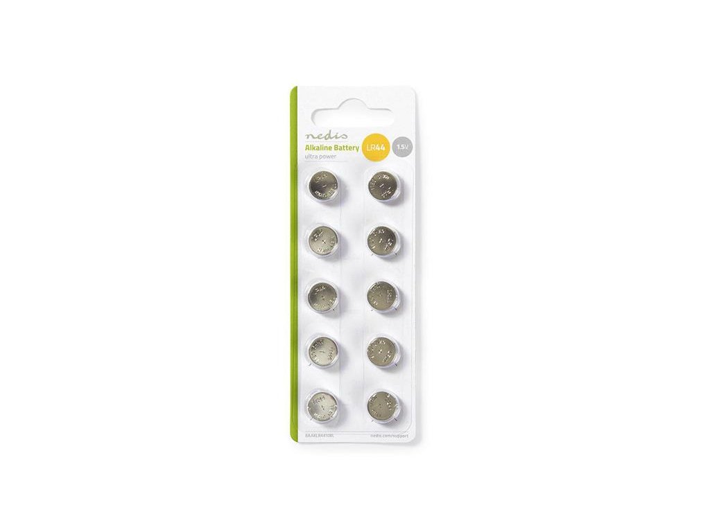 Batéria LR44 (AG13) alkalická NEDIS BAAKLR4410BL 10ks / blister