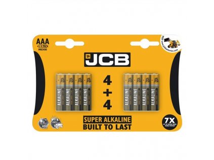 JCB SUPER alkalická batéria LR06, blister 8 ks