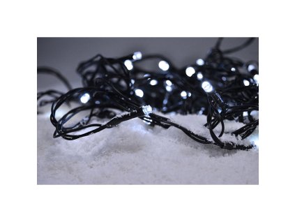Solight LED vianočná reťaz, 3m, 20xLED, 3x AA, biele svetlo, zelený kábel