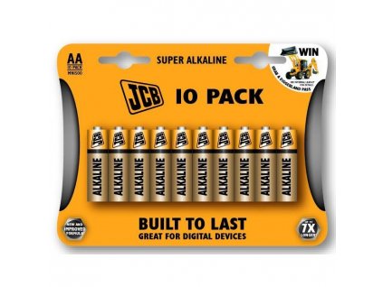 JCB SUPER alkalická batéria LR06, blister 10 ks