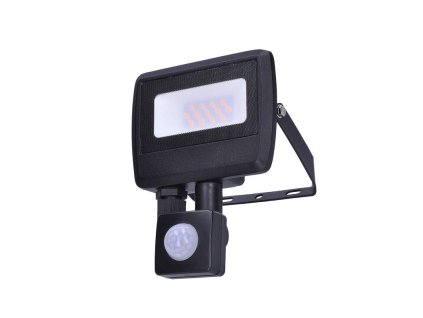 Solight LED reflektor Easy so senzorom, 10W, 800lm, 4000K, IP44, čierny