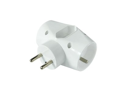 Solight rozbočka, 2,5A + 2x 10A, biela