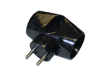 Solight rozbočka, 2,5A + 2x 10A, čierna