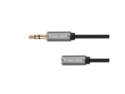 Kábel Jack 3,5 mm konektor/Jack 3,5 mm zdierka 1,8m KRUGER & MATZ KM1230 Basic