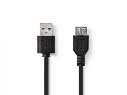 Kábel USB 2.0 A konektor/USB 2.0 A zdierka 0,2m NEDIS CCGP60010BK02