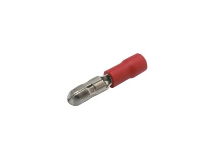 Konektor kruhový 4mm, vodič 0.5-1.5mm  červený