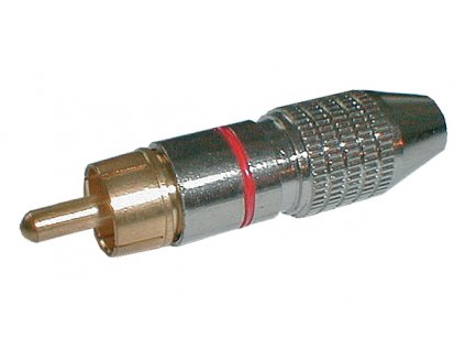 Konektor CINCH kabel kov nikel pr.5mm čierny