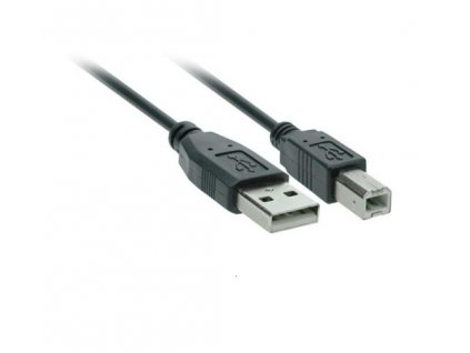 USB kábel, USB 2.0 A konektor - USB 2.0 B konektor, 3m, manžeta