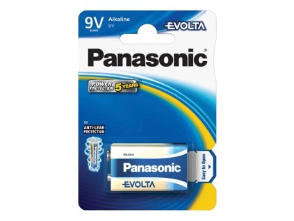 Batéria 6F22 (9V) alkalická PANASONIC Evolta 1ks / blister