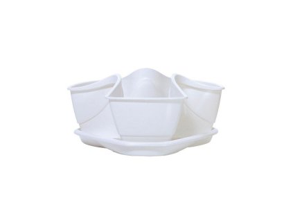 Kvetináč na bylinky COUBI HERBAL biely 29,5x29,5x14cm