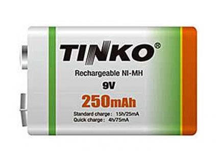 Batéria 6F22 nabíjacia 9V/250mAh TINKO NiMH