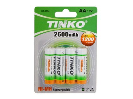 Batéria AA (R6) nabíjacia 1,2V/2600mAh TINKO NiMH  4ks