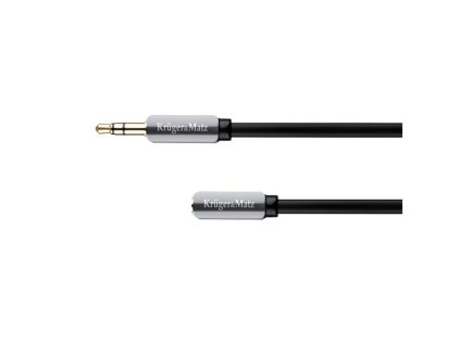 Kábel Jack 3,5 mm konektor/Jack 3,5 mm zdierka 1m KRUGER & MATZ KM0315
