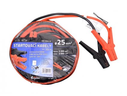 Káble štartovacie 350A 3,5m COMPASS TÜV/GS DIN72553-25