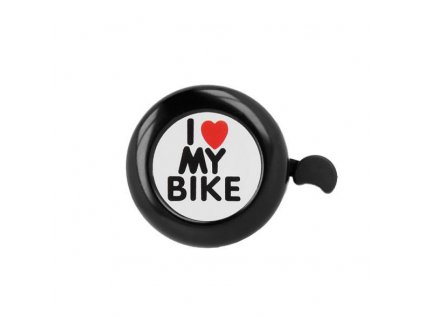 Zvonček na bicykel FOREVER Black I love my bike