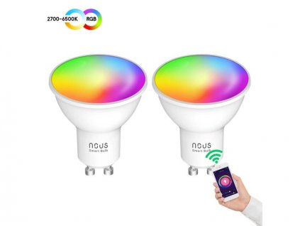 Smart LED žiarovka GU10 4,5 W RGB NOUS P8/2pack WiFi Tuya sada 2ks