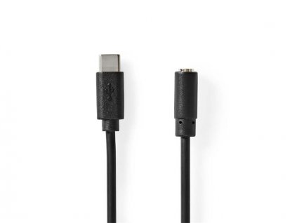 Kábel USB-C - zástrčka 3,5mm NEDIS CCGB65960BK10