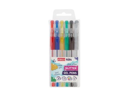 Gélové pero EASY Glitter 6ks