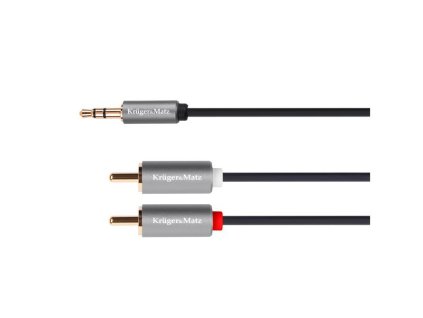 Kábel Jack 3.5mm stereo/2x Cinch 3m KRUGER & MATZ KM1216 Basic