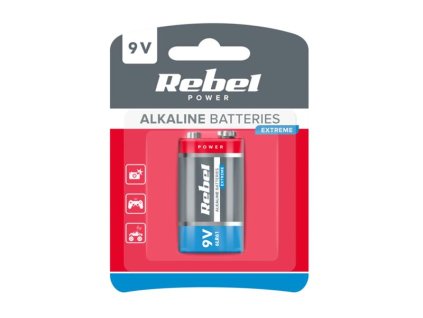 Batéria 6LR6 (9V) alkalická REBEL EXTREME 1ks / blister BAT0092B