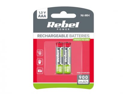 Batéria AAA (R03) nabíjací 1,2V/900 mAh REBEL blister