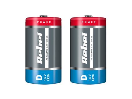 Batéria D (R20) alkalická REBEL Alkaline 2ks / shrink BAT0064