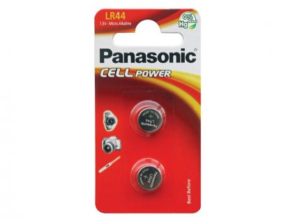 Batérie LR44 (A76) PANASONIC Cell Power alkalická 2ks / blister