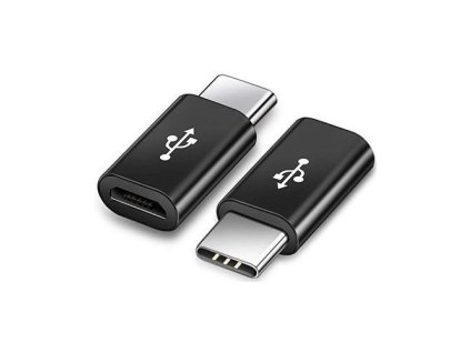 Redukcia USB micro - USB C, čierna