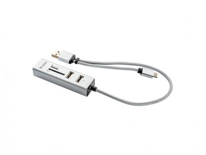 USB hub YENKEE YHC 103SR + čítačka