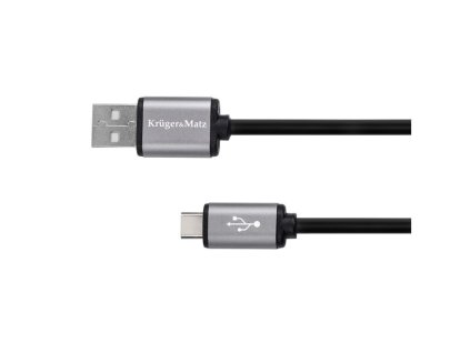 Kábel KRUGER & MATZ KM1239 Basic USB/USB-C 1m Black