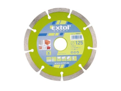 Kotúč diamantový rezný segmentový 115mm EXTOL CRAFT 108811