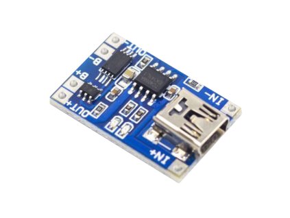 Nabíjačka Li-Ion článku 1A s ochranou, modul s IO TP4056 (mini USB)