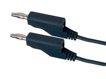Kábel prepojovací 0,35mm2 / 2m s banánikmi čierny HADEX N534