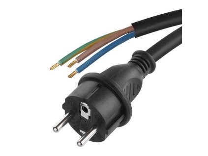 Flexo šnúra guma/neoprén 3x1,0mm2 3m čierna EMOS S03130N